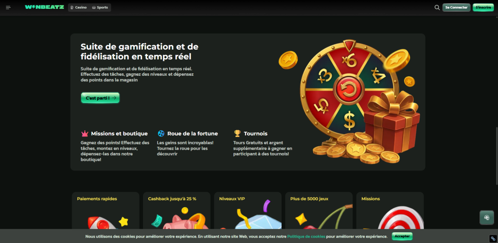 l'offre de bonus sans dépôt de WinBeatz avec son jeu imposé